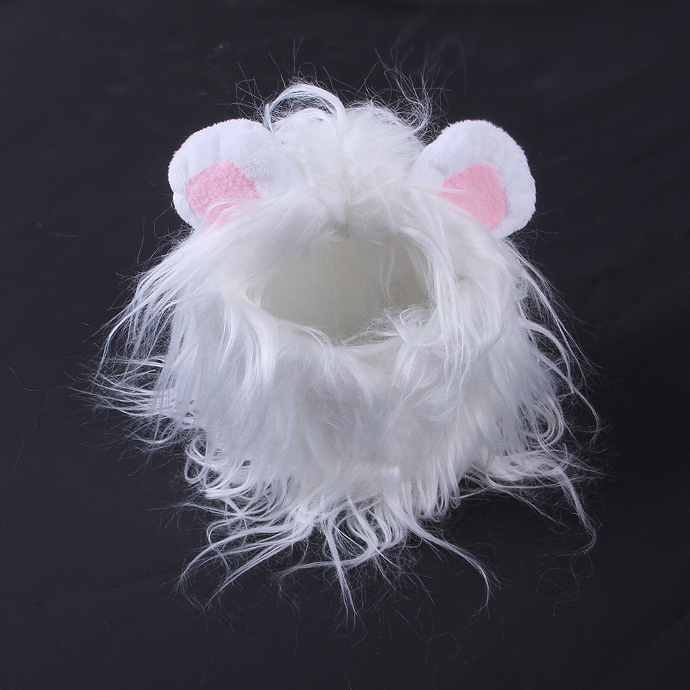 Pet Cat Headgear Wig Hat Pet Cat Funny Dress Up, Puppy Cat Cat Clothing Lion Headgear