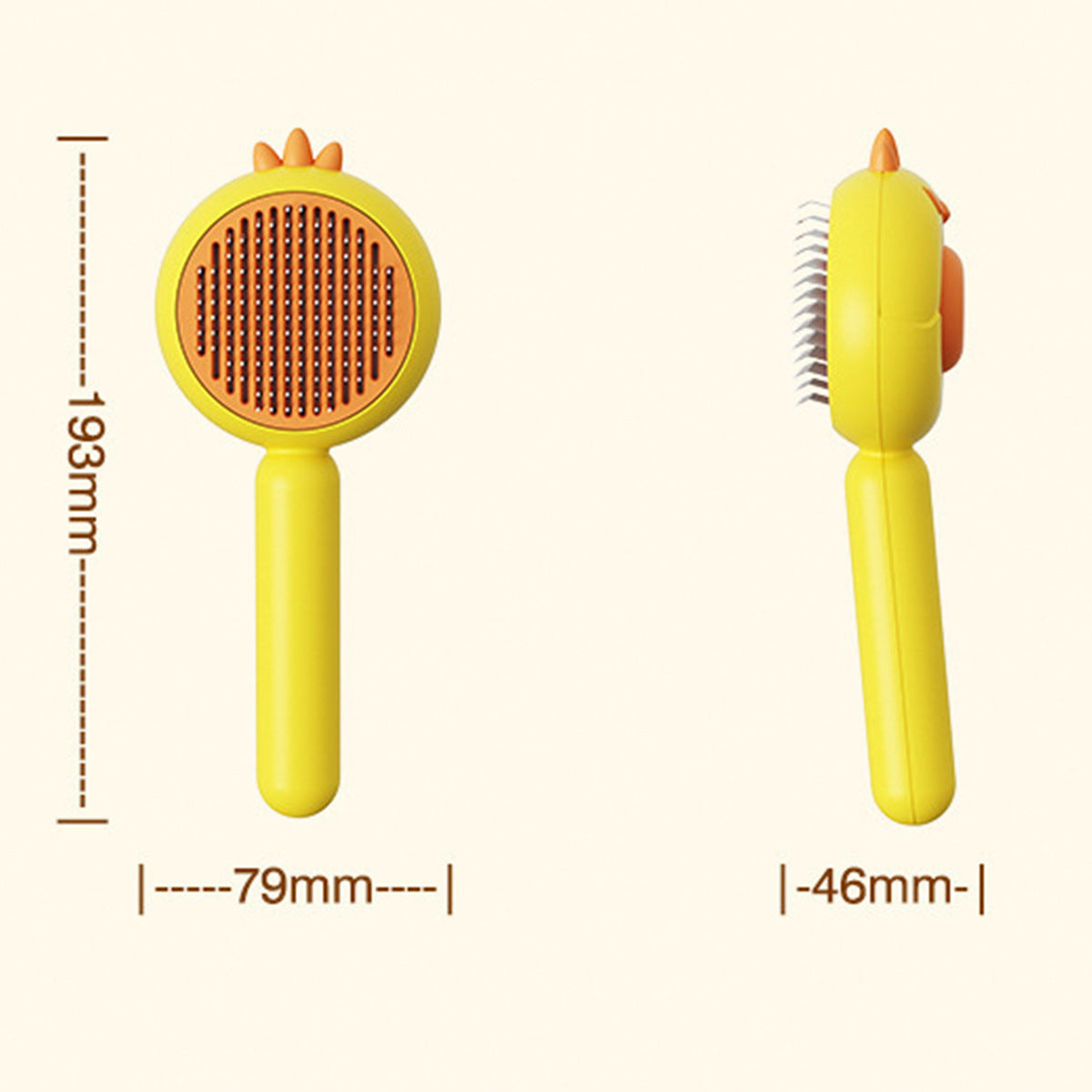 Magic Pet Hair Cleaner Brush,Pet Massage Brushes,Cat Grooming Brush,Self Cleaning Comb With Release Button For Removes Tangles Loose Fur For Short Or Long Haired Cats And Dogs