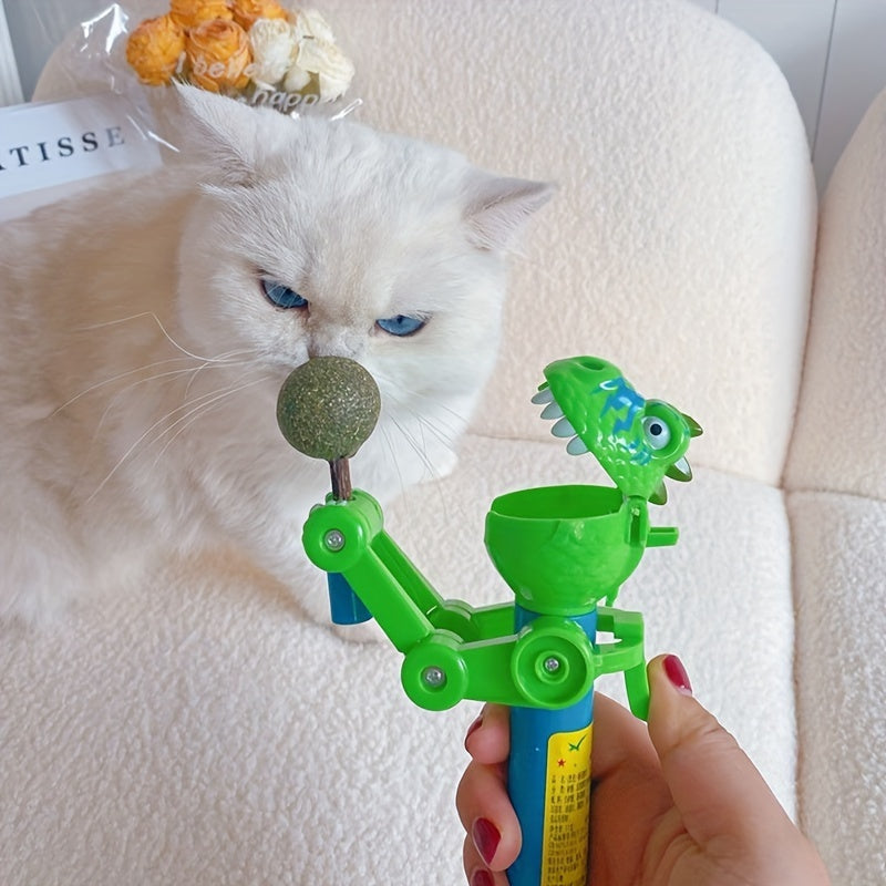 Dinosaur Toy Robot For Cat Lollipop Stick Catnip Pet Supplies