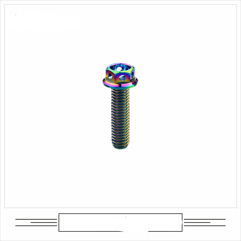 EFsolid Titanium Alloy Flange Head Screw Head Floor Empty Motorcycle Modified Screw