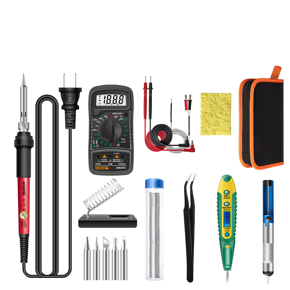 Constant Temperature Electric Soldering Iron Set Adjustable Temperature 60W Digital Display Internal Heat Welding