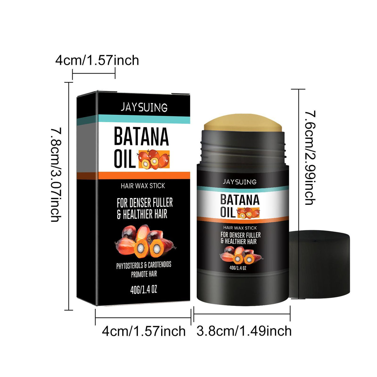 Batania Hair Wax Stick With Batana Oil - Nourishing & Long-Lasting Hold, Styling For Flyaways, Adds Volume And Natural Shine, 75g Gel Haircare