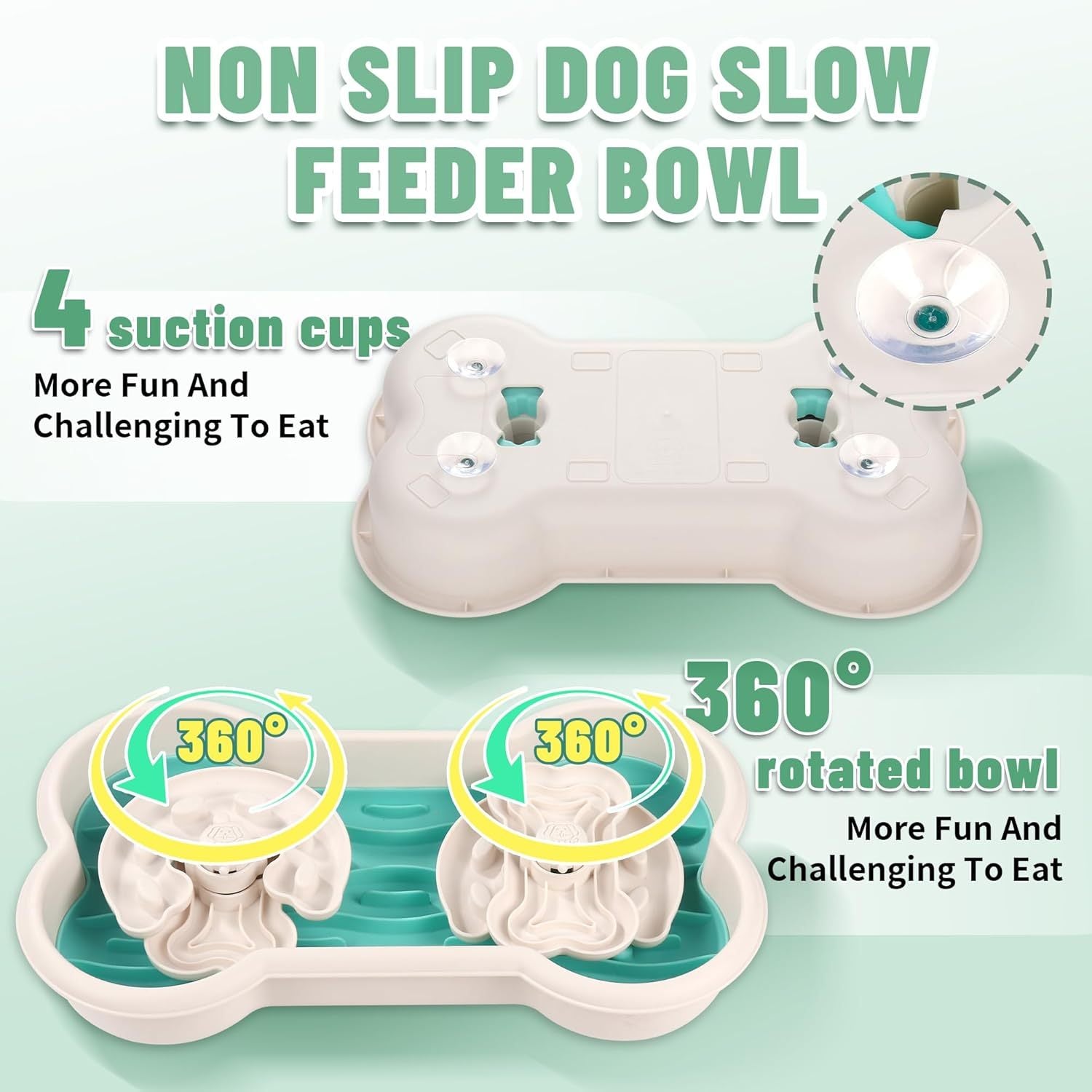 Slow Feeder Dog Bowls Anti Choking Dog Slow Feeder Bowl For Dry Wet Raw Food Dog Food Puzzle For Large Breed Dogs