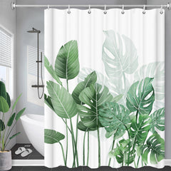 European Flowers, Birds, Plants Bath Curtains Waterproof