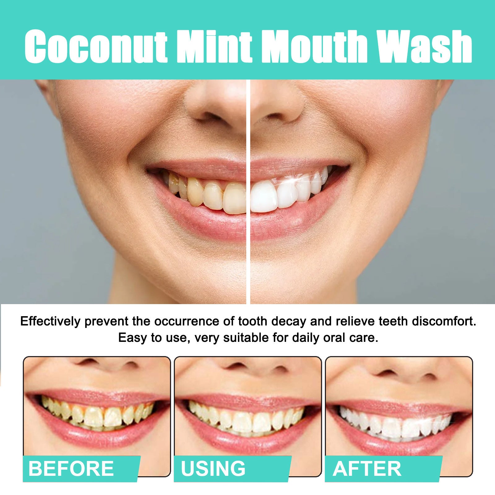 Oral Care For Teeth Whitening, Refreshing, And Refreshing Mouthwash