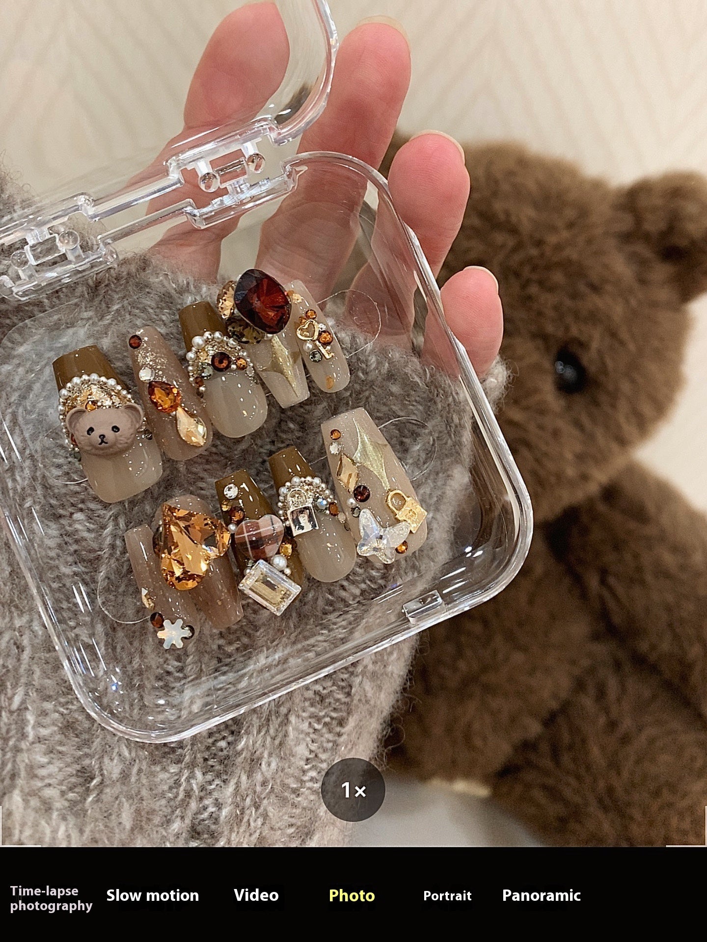 Maillard Bear Polo Brown Wear Nail Tip Customization