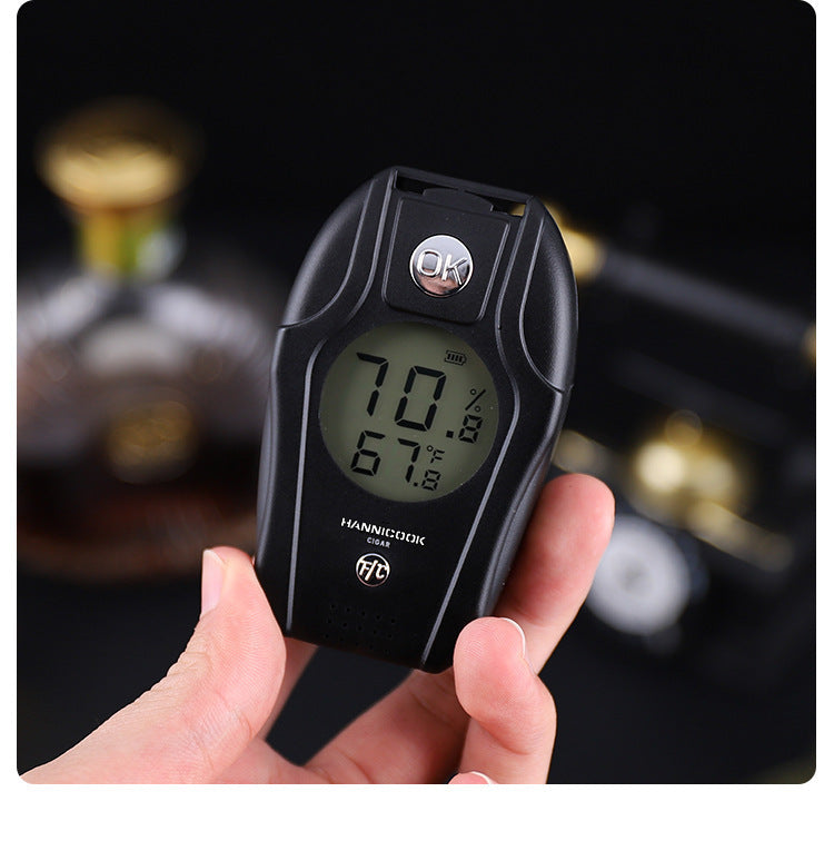 Electronic Temperature And Humidity Plug-in Cigar Hygrometer