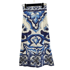 Ladies Fashion Personality Printed Long Skirt