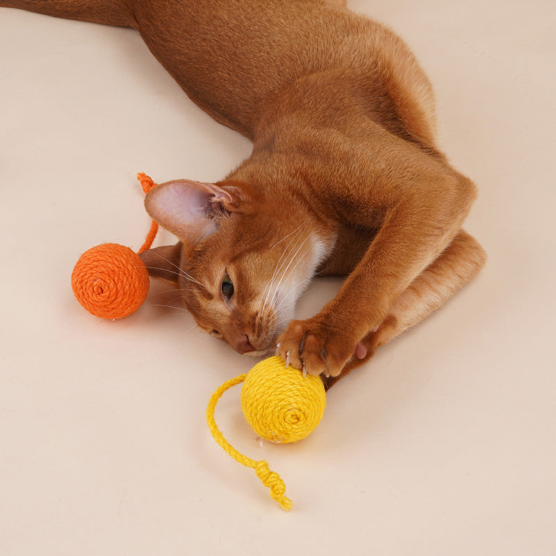 Cat Toy Cat Teaser Stick Bite Resistant Catnip Ball Cat Toy Set Cat Toy Self-hi Kitten Pet