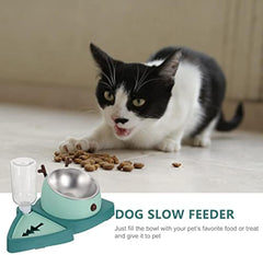 Pet Bowl Pet Feeding Bowl Slow Feeding Bowl Pet Feeding Equipment Dog Bowls Ant Automatic Bowl Dog Slow Feeder Bowl Dog Slow Feeder Dish Detachable Water Tray Dog Food Bowl Plastic