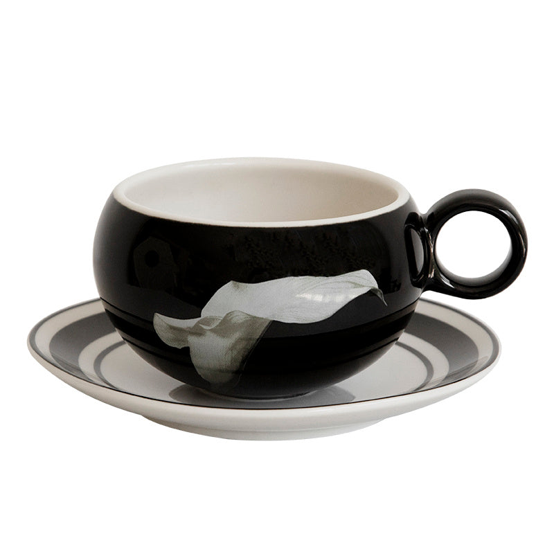 Creative Women's Ceramic Coffee Cup And Saucer Set