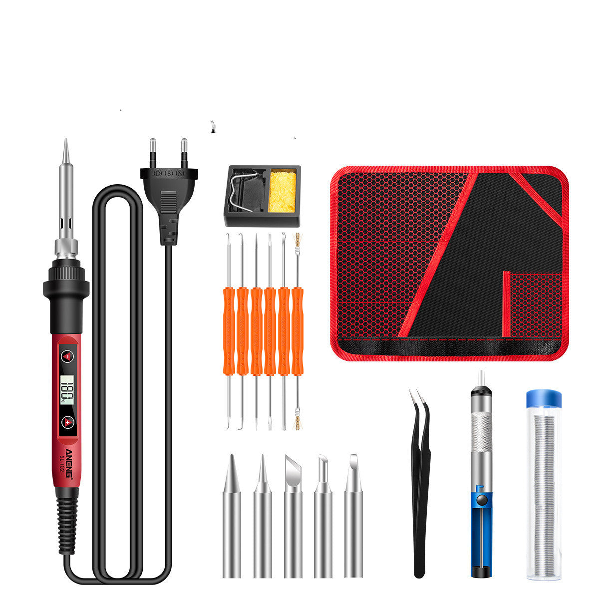 Constant Temperature Electric Soldering Iron Set Adjustable Temperature 60W Digital Display Internal Heat Welding