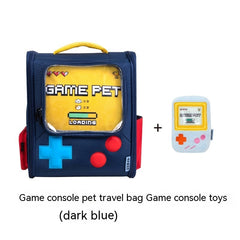 Game Console Retro Style Pet Cat Bag Portable Out Backpack Foldable Large Capacity Dogs And Cats Travel Nest