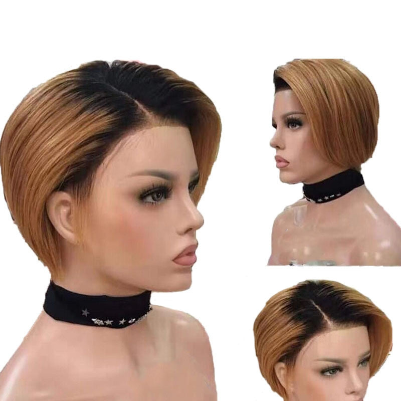 Reality Wig Short Hair Lace Headgear