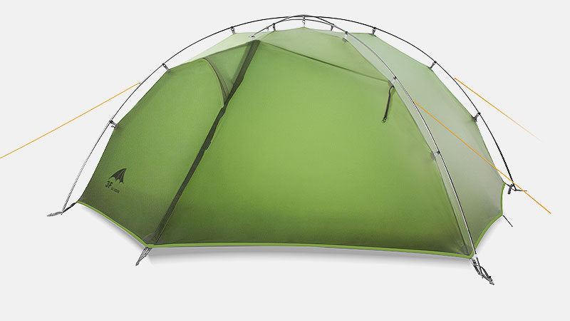 Double Layer Outdoor Camping Tent With Silicon Coating For Two People