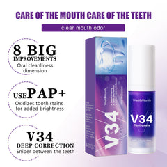 V34 Tooth Cleaning Mousse Whitening Teeth Care Gum Cleaning Oral Anti-yellow Tooth Stain Toothpaste