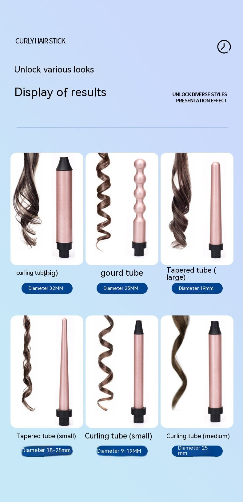 Multi-functional Modeling Hair Curler Multi-gear Temperature Control Lasting Shaping