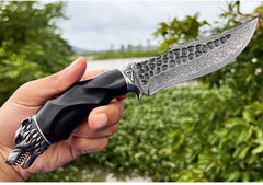 Damascus Steel Outdoor Sharp Portable Folding Knife