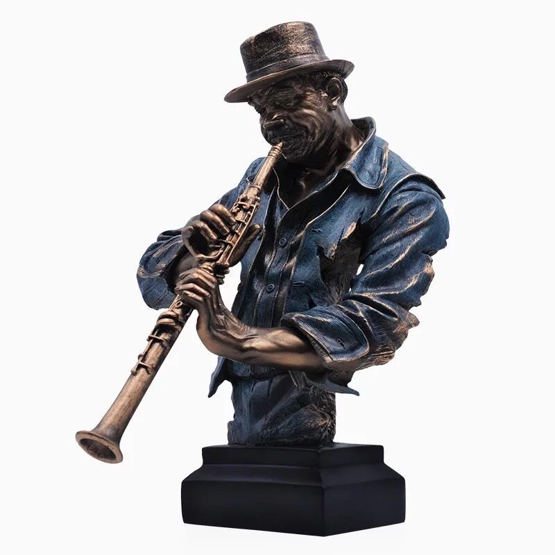 Music  Statue Resin Cold Cast Copper Artwork