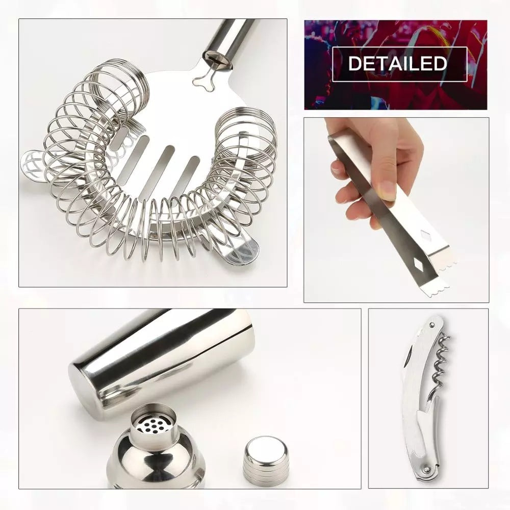 Stainless Steel Bar Tool Set 750 Cocktail Shaker