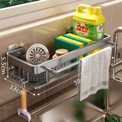 Kitchen Hanging Storage Rack Shelf Towel Sponge Drain