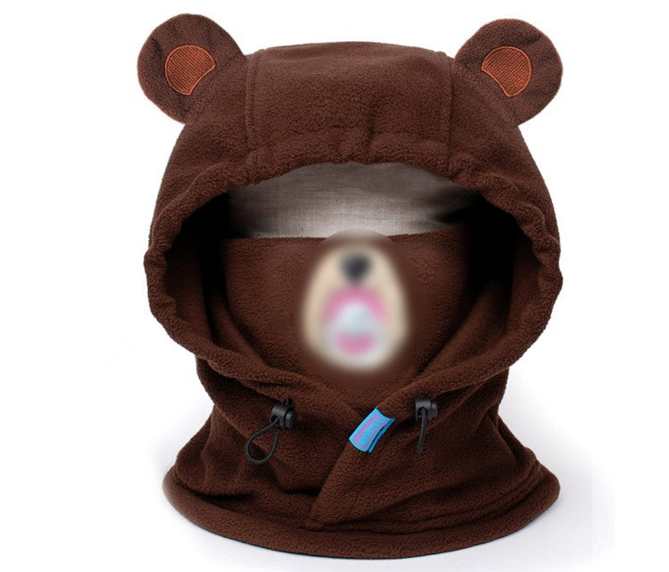 Ski Protection Helmet Hat Head Cover Brown Bear Rabbit White Bear Cartoon