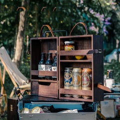 Black Walnut Seasoning Storage Box Outdoor