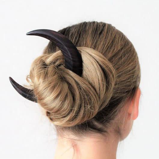 Moon Hairpin Crescent Thick Hair Styling Tool