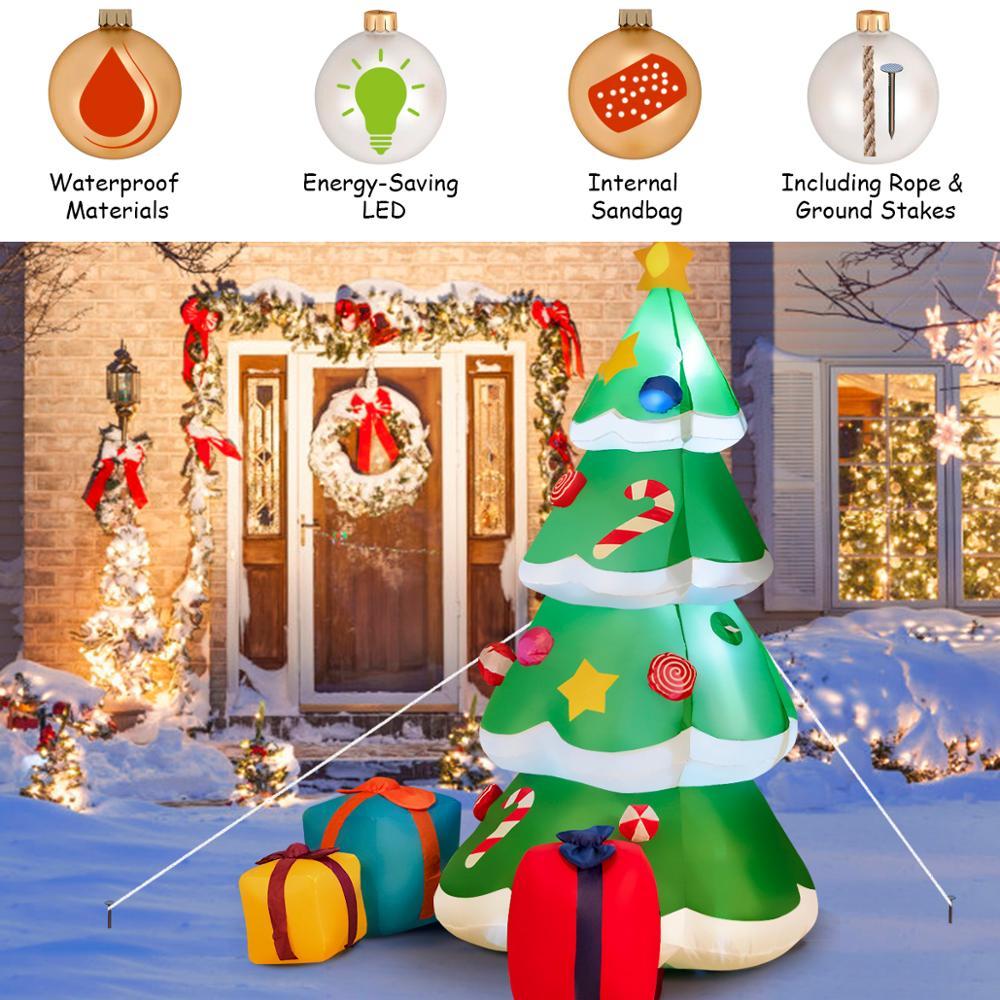 Inflatable Luminous Santa Claus Tree Snow Popular Model LED Decorative Ornaments