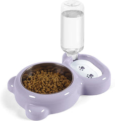 Dog Bowls Cat Food And Water Bowl Set With Water Dispenser And Stainless Steel Bowl For Cats And Small Dogs