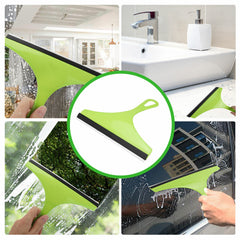 3X Glass Window Wiper Cleaner Squeegee Shower Screen Mirror Home Car Blade Brush Simple Green Car Glass Window Cleaner Wiper Cleaner Household Cleaning Brush Window Cleaning Tools