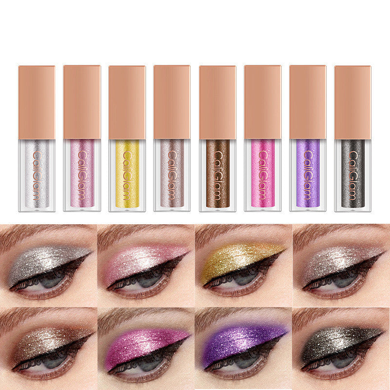 Makeup Multicolor Pearl Glitter Liquid Eyes Easy Color 8 Eyeshadow Set