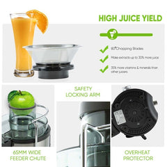 800W Juicer Machine Whole Fruit Vegetable Juice Extractor Free Ice Cube Box