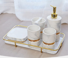 Toiletry Set Ornaments Marble