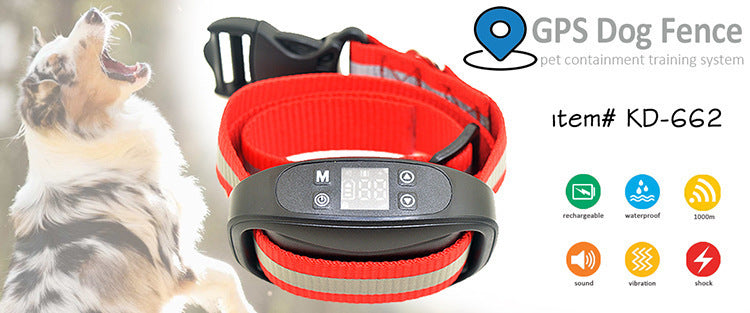 Dog Training Electric Shock Collar GPS Wireless Pet Rechargeable Waterproof