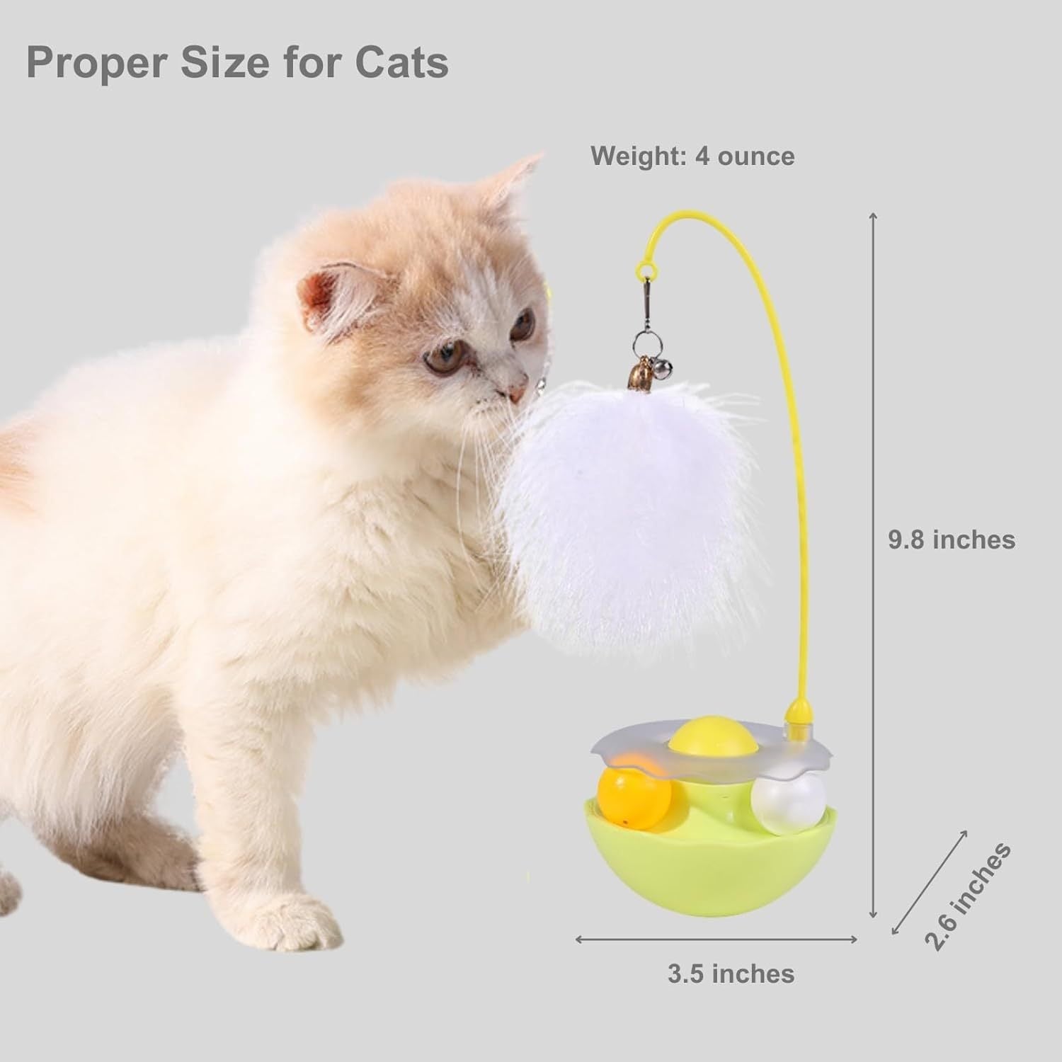 Interactive Cat Tumbler Toy Catnip Feather Teaser With Bell Track Balls Kitten Toy For Indoor Cats Exercise