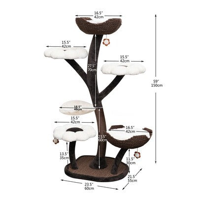 Flower Cat's Nest Platform Grasping Board Integrated Climbing Frame