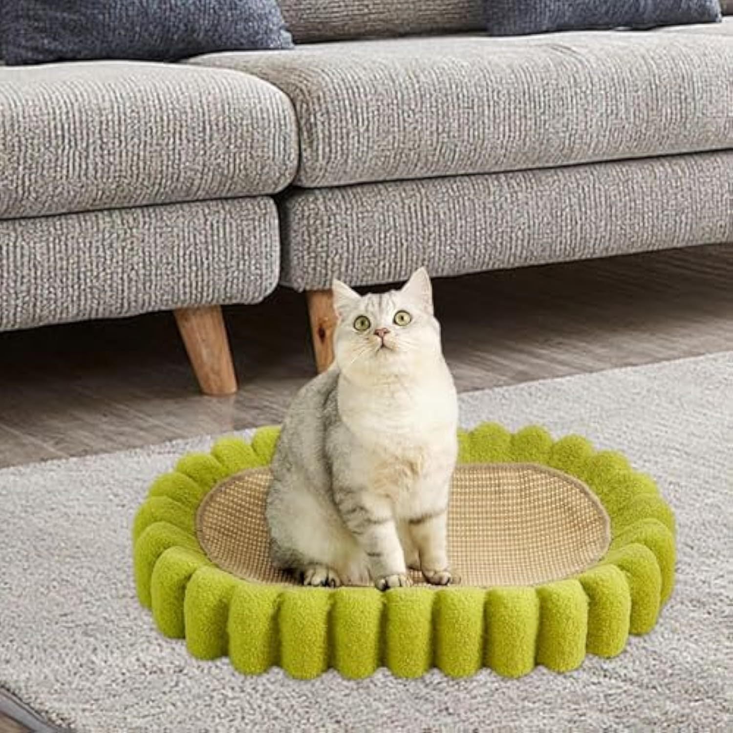 Oval Cat Scratch Pad Bowl Car Scratching Board Cat Nest Furniture Protector Cat Scratcher Cardboard Kitty Scratching Pad