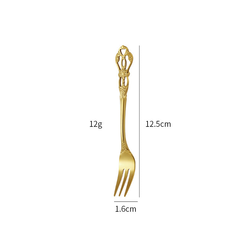 Stainless Steel Cutlery Spoon West Dinnerware Set Gold Plated