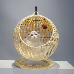 Rattan Cat Nest Hanging Basket Semi-closed Summer Four Seasons