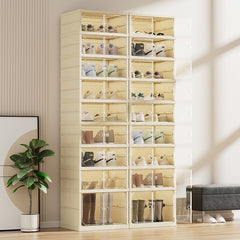 Folding Shoe Cabinet Installation-free Large Capacity Multi-layer Household Plastic Transparent Storage Shoe Box