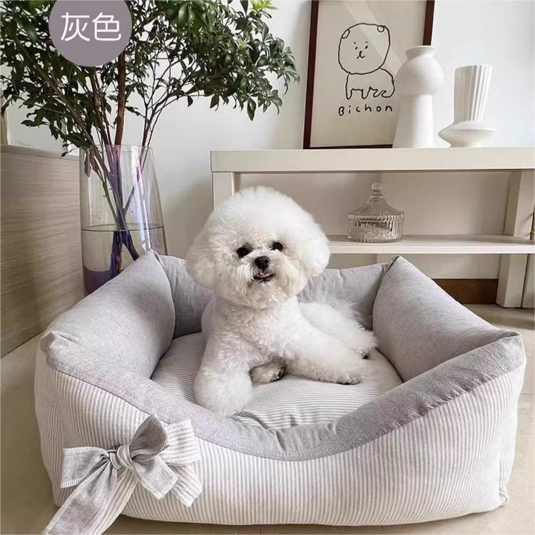 Polarizhen New Cotton And Linen Kennel Removable And Washable Pet Maltese Xi Shi Four Seasons Cat Nest Ins