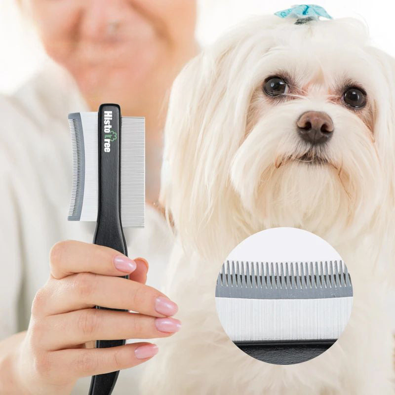 Pet Hair Comb Hair Remover Double-sided Easy Deshedding Brush For Cat Grooming Dog Grooming Flea Comb Pet Supplies