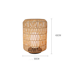 Villa Garden Balcony Rattan Waterproof Floor Lamp