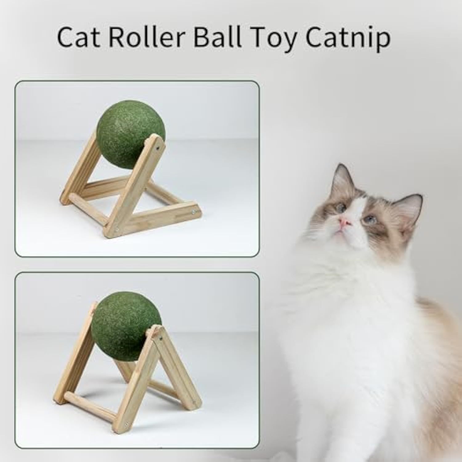 Catnip Balls Catnip Toys For Cats Cat Nip For Cats Safe Healthy Cat Nip Toys Giant Catnip Ball With Holder Cat Toys For Indoor Cats