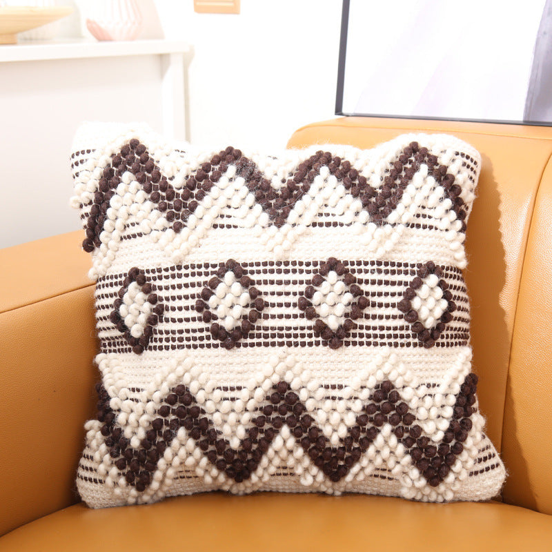 Ethnic Moroccan Style Hand-woven Wool Pillow